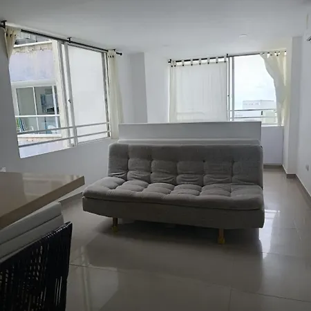 Relajante Vista Al Mar, Piso Alto, Laguito-bocagrande, A Pocos Pasos De La Playa Cerca Dann Apartment Cartagena