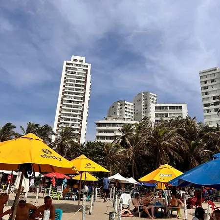 Relajante Vista Al Mar, Piso Alto, Laguito-bocagrande, A Pocos Pasos De La Playa Cerca Dann Apartment Cartagena