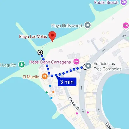 Relajante Vista Al Mar, Piso Alto, Laguito-bocagrande, A Pocos Pasos De La Playa Cerca Dann Apartment