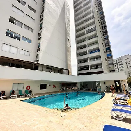 Relajante Vista Al Mar, Piso Alto, Laguito-bocagrande, A Pocos Pasos De La Playa Cerca Dann Apartment