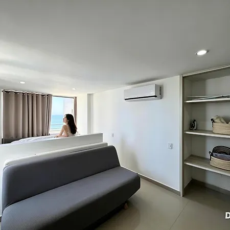 Relajante Vista Al Mar, Piso Alto, Cerca Hilton, Dann Carlton, A Pocos Pasos Del Mar Apartamento